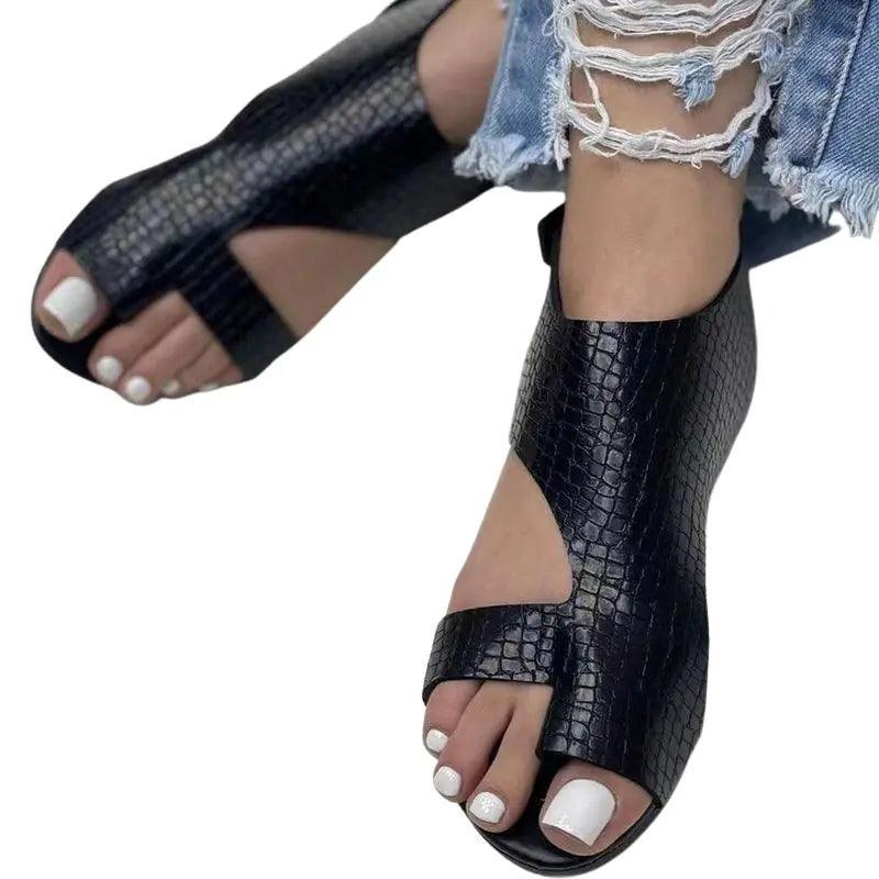 Genuine Leather Roman Sandal - The Next Door Neighbor 