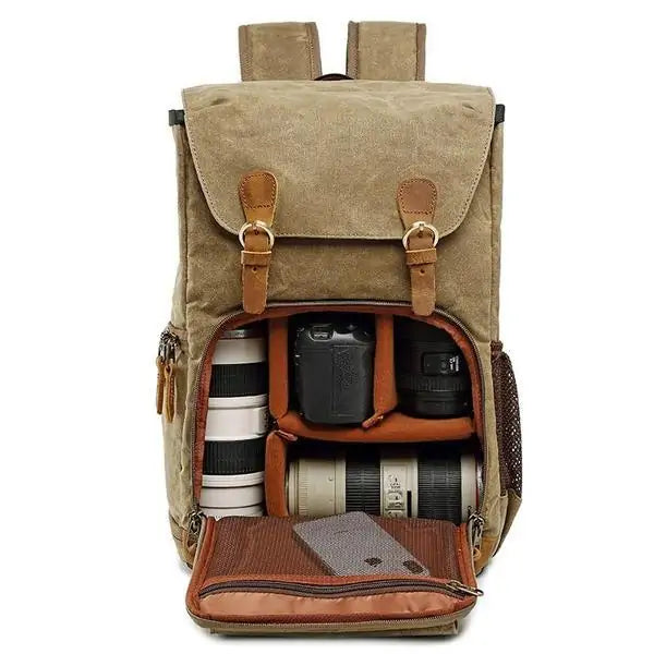 Deluxe Vintage Photographers Backpack - The Next Door Neighbor 