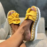 Bow-Top Platform Sandals