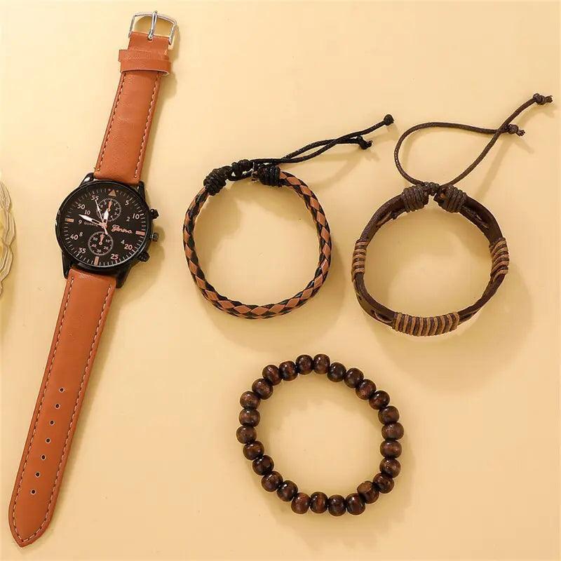 Men's Watch Luxury Bracelet Set - The Next Door Neighbor 