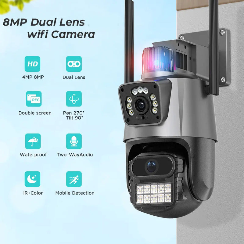 4k Resolution Camera Dual Lens and Screen Auto Tracking Camera