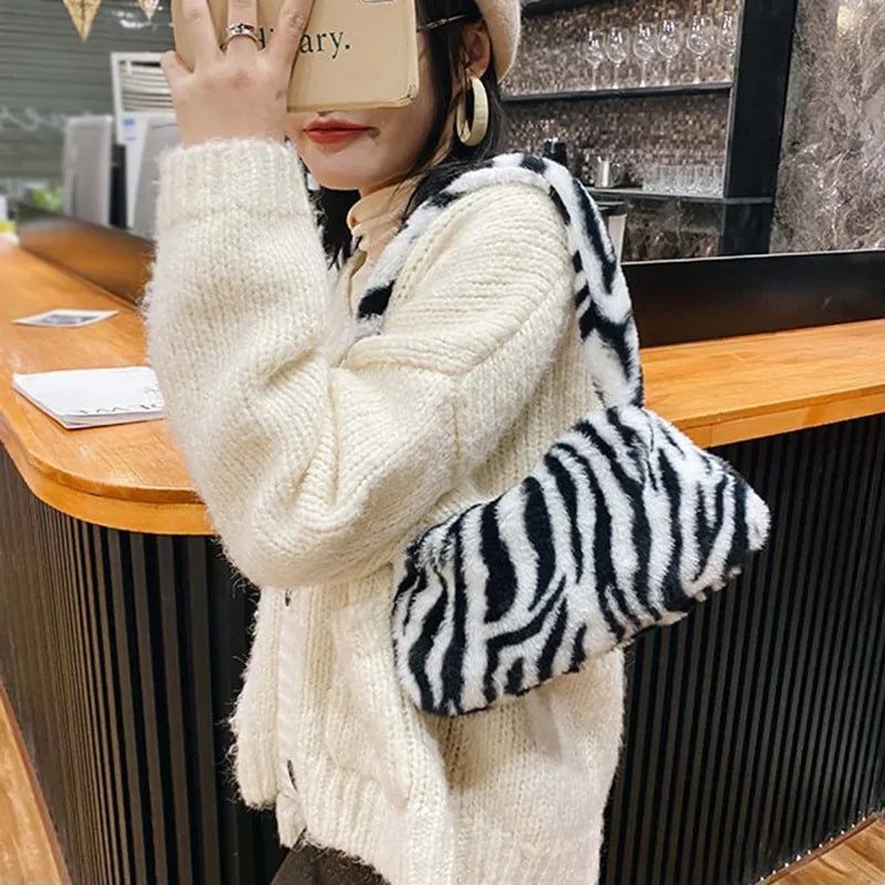 Animal Pattern Shoulder Clutch Bag