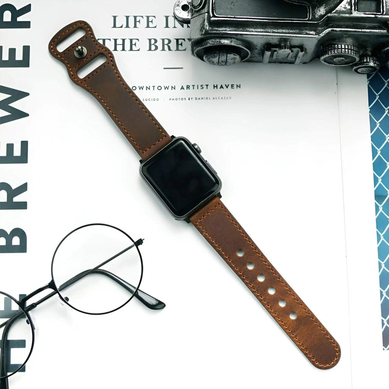 Genuine Leather Band For Apple Watch - The Next Door Neighbor 