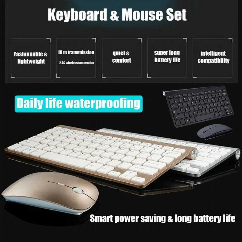 Mini Wireless Keyboard and Mouse Set for Mac Apple Computer - The Next Door Neighbor 