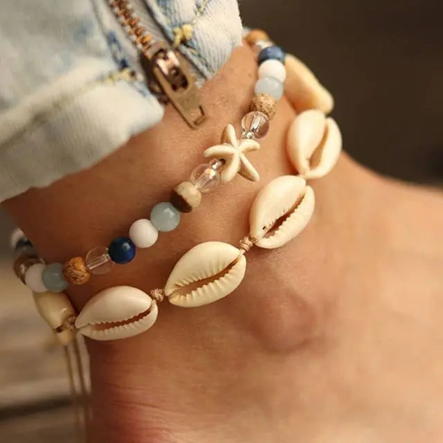 Modyle Bohemian Shell Starfish Anklets