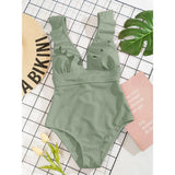 One Piece Ruffle Monokini Swimsuit