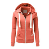 Long Sleeve Hoodie Zipper Sports Outwear