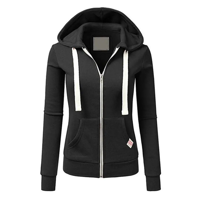 Long Sleeve Hoodie Zipper Sports Outwear