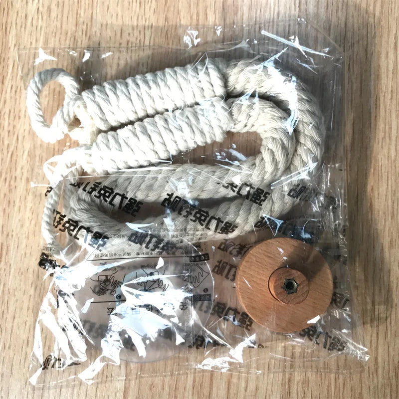 Nail-Free Rope and Wood Hook Paper or Hand Towel Holder