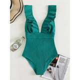 One Piece Ruffle Monokini Swimsuit