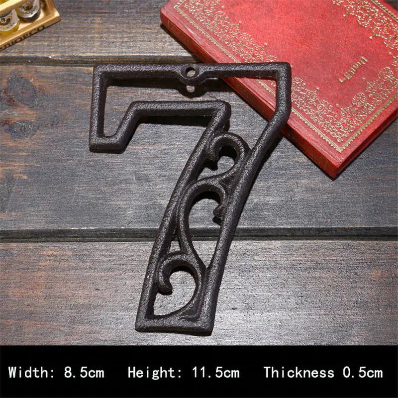 Industrial Cast Iron House Numbers