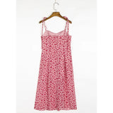 Summer Floral Print Chiffon Dress