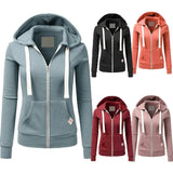 Long Sleeve Hoodie Zipper Sports Outwear