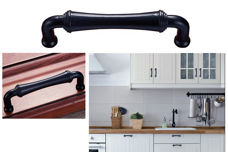 Zinc Alloy Black Cabinet Handles