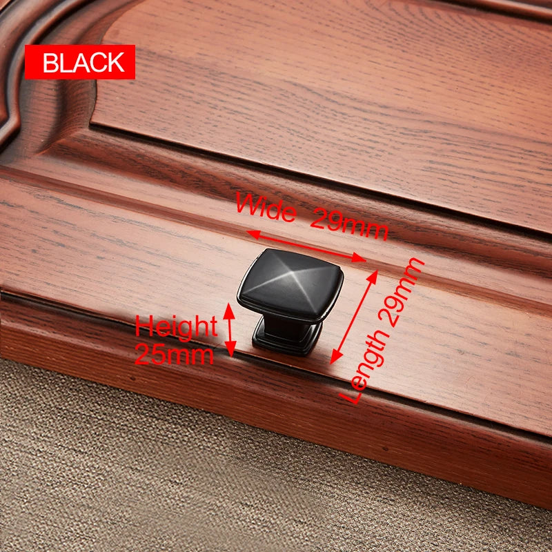 Zinc Alloy Black Cabinet Handles