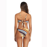 Striped Bikini -  Beach Side Tie Bathing Suits