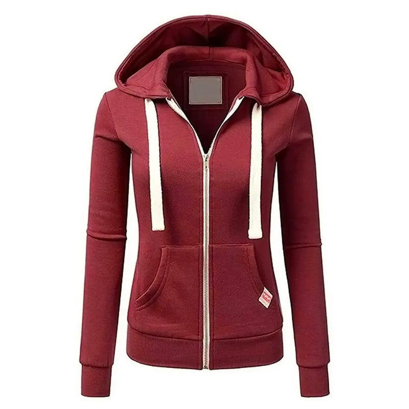 Long Sleeve Hoodie Zipper Sports Outwear