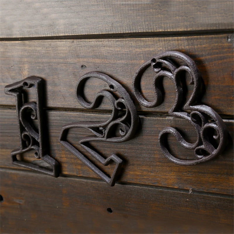 Industrial Cast Iron House Numbers