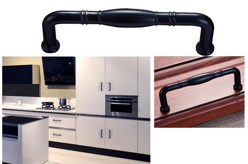 Zinc Alloy Black Cabinet Handles