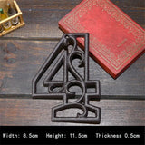 Industrial Cast Iron House Numbers