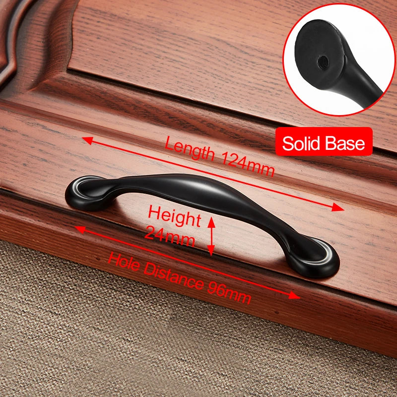 Zinc Alloy Black Cabinet Handles