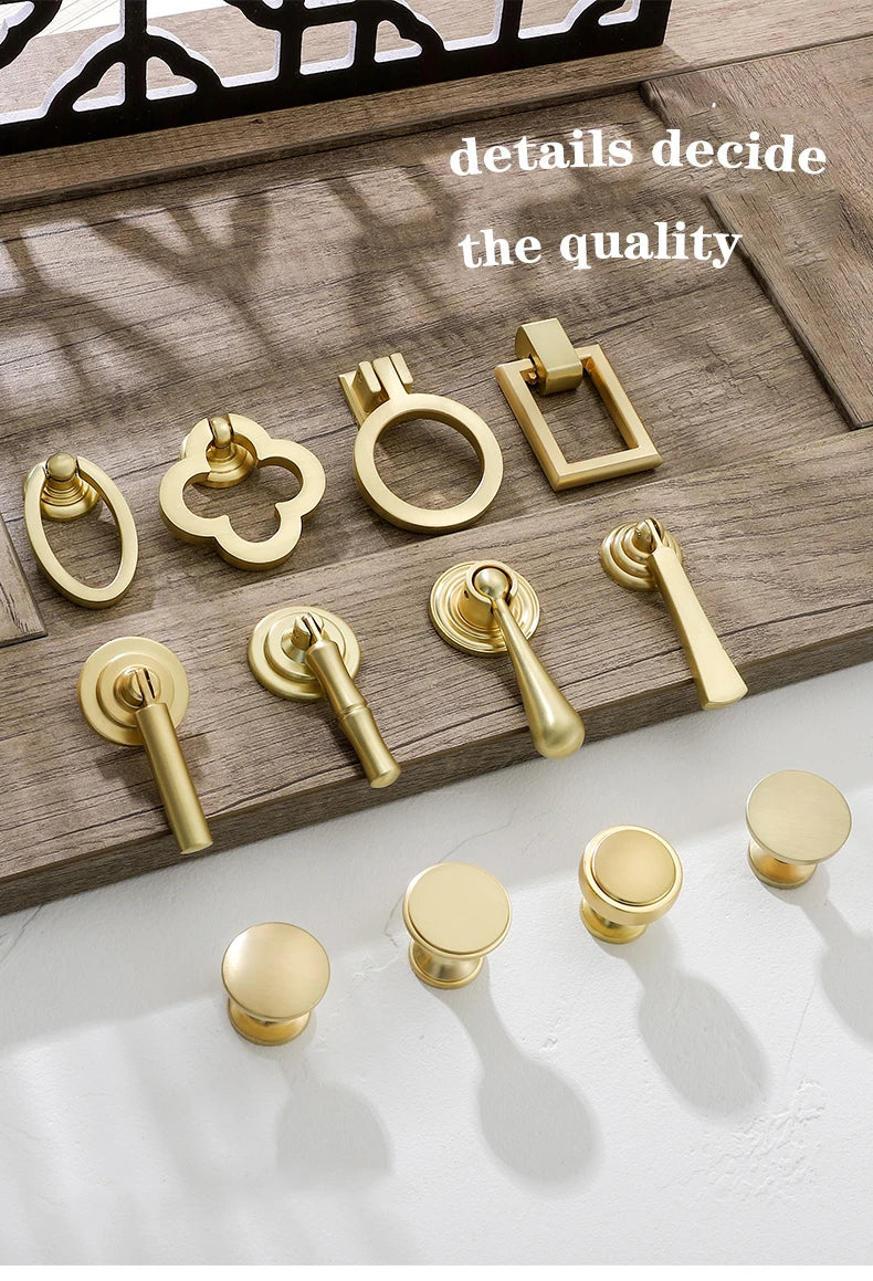 Gold Cabinet Pulls - Solid Zinc Alloy