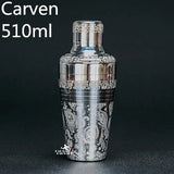 Carven 510ml Stainless Steel Cocktail Boston Bar Shaker – Japanese Style Bar Tool