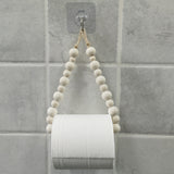 Nail-Free Rope and Wood Hook Paper or Hand Towel Holder