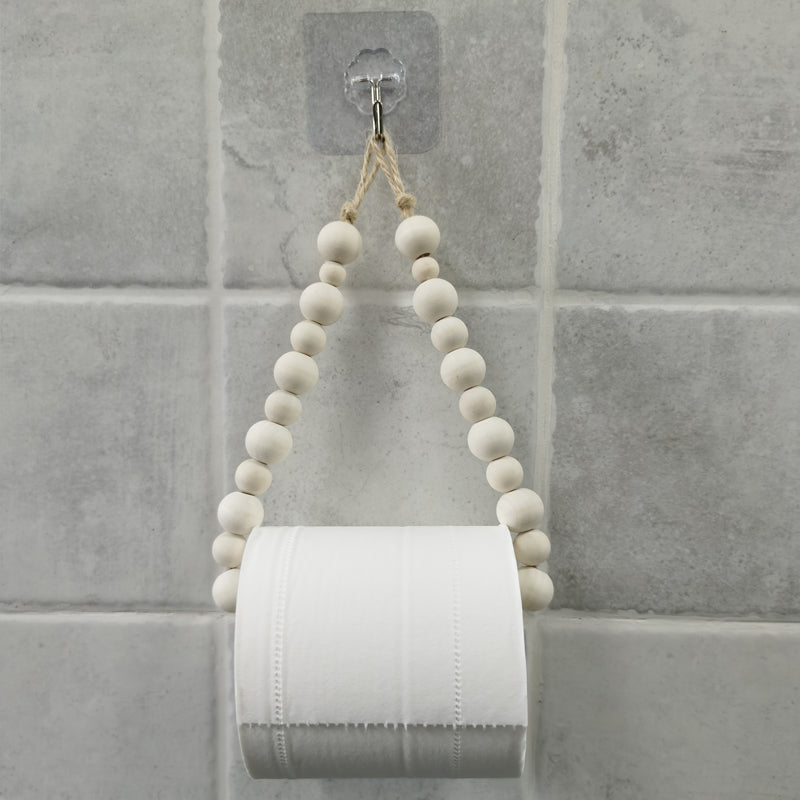 Nail-Free Rope and Wood Hook Paper or Hand Towel Holder