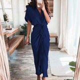 Summer Short Sleeve Maxi Dress