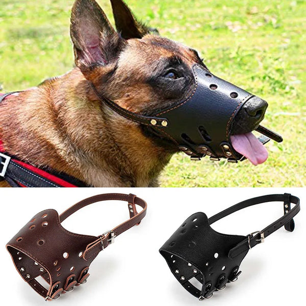 Soft Leather Dog Muzzle