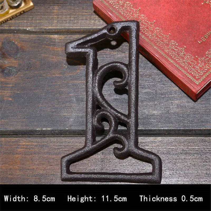 Industrial Cast Iron House Numbers