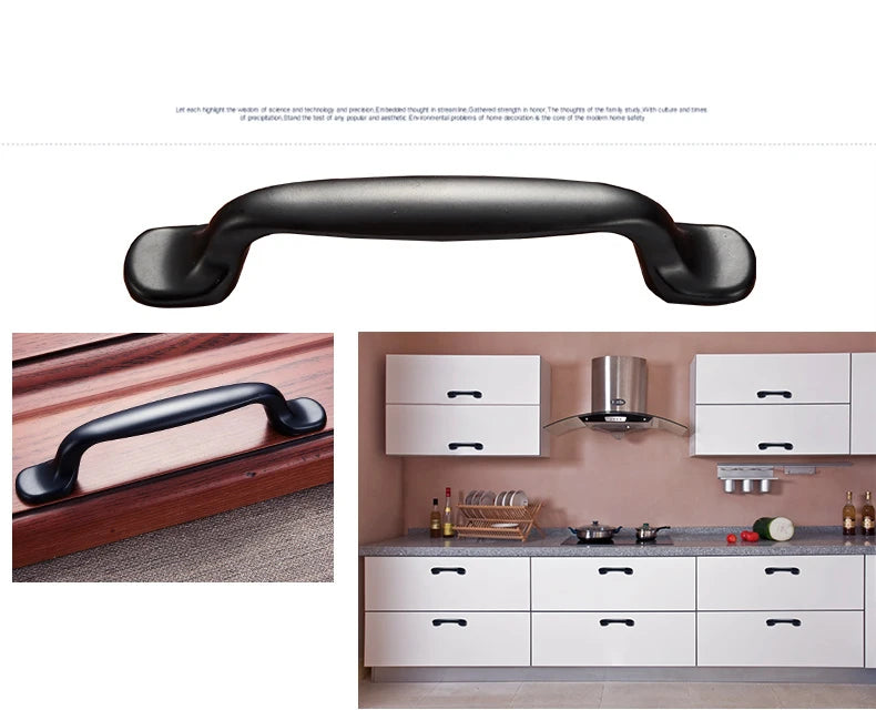 Zinc Alloy Black Cabinet Handles