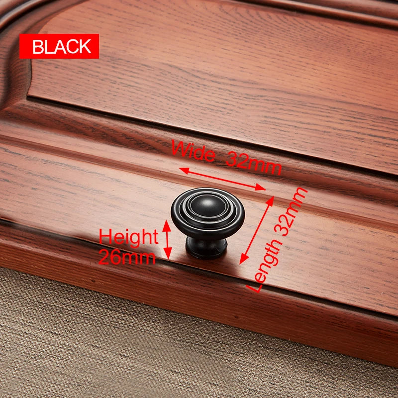 Zinc Alloy Black Cabinet Handles