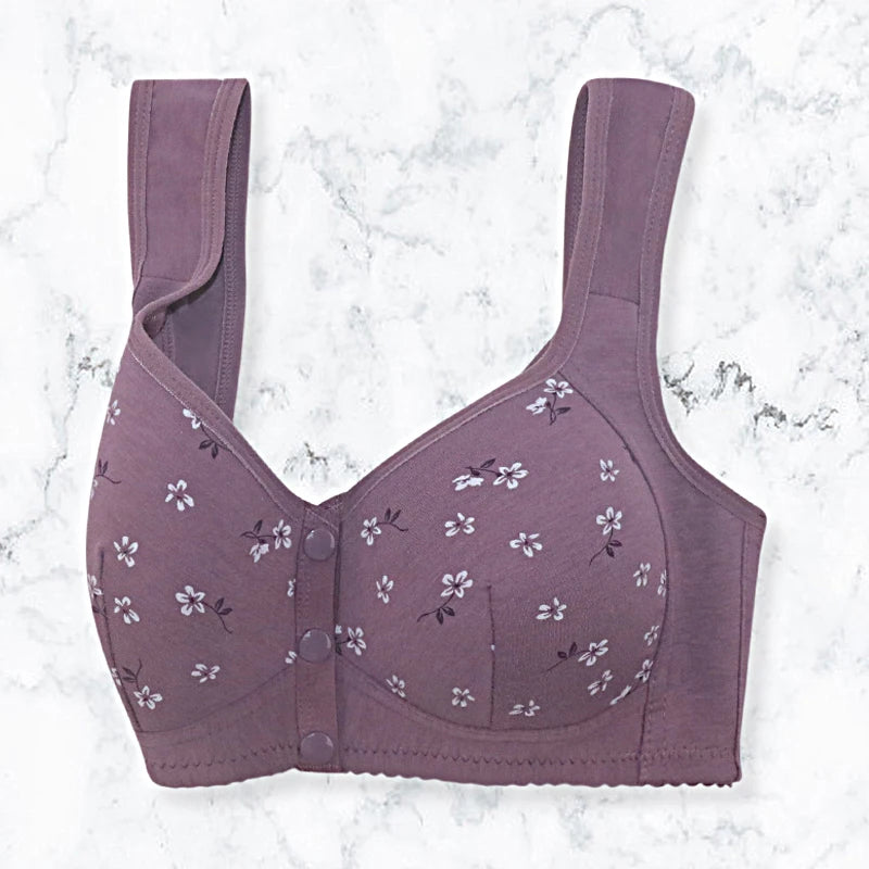 Cotton Wire Free Front Closure Bralette