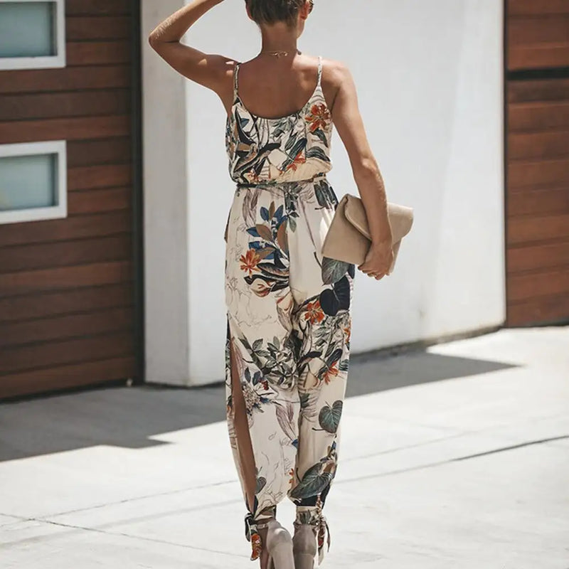 Casual Boho Sleeveless backless Jumpsuits