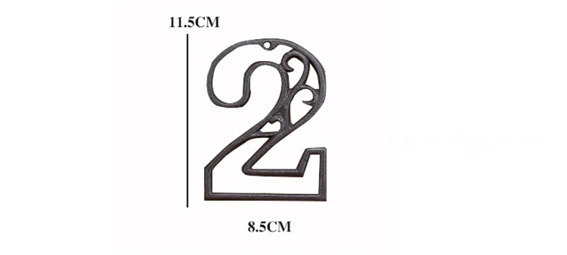 Industrial Cast Iron House Numbers