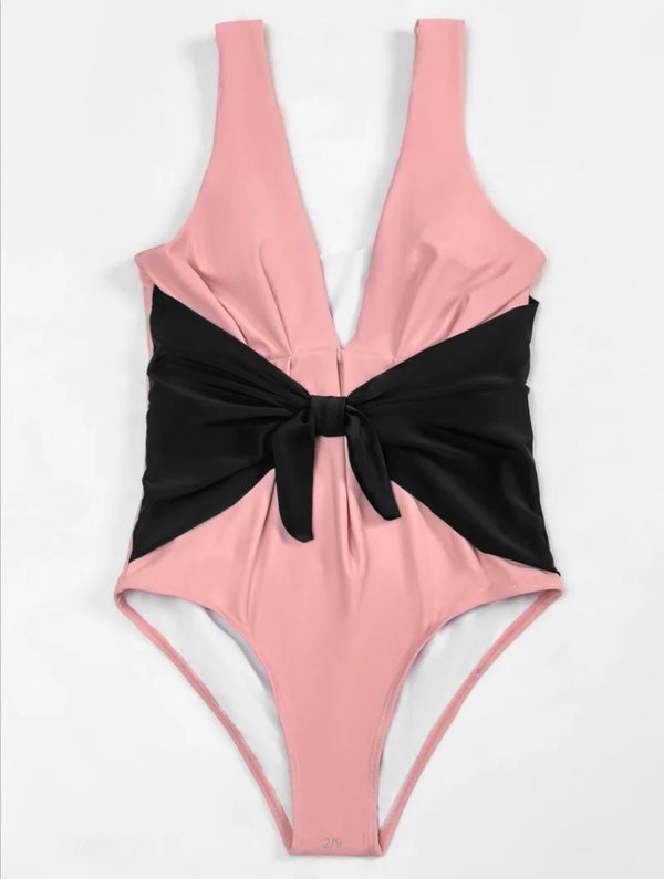 One Piece Swimsuit Solid Monokini