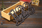 Industrial Cast Iron House Numbers