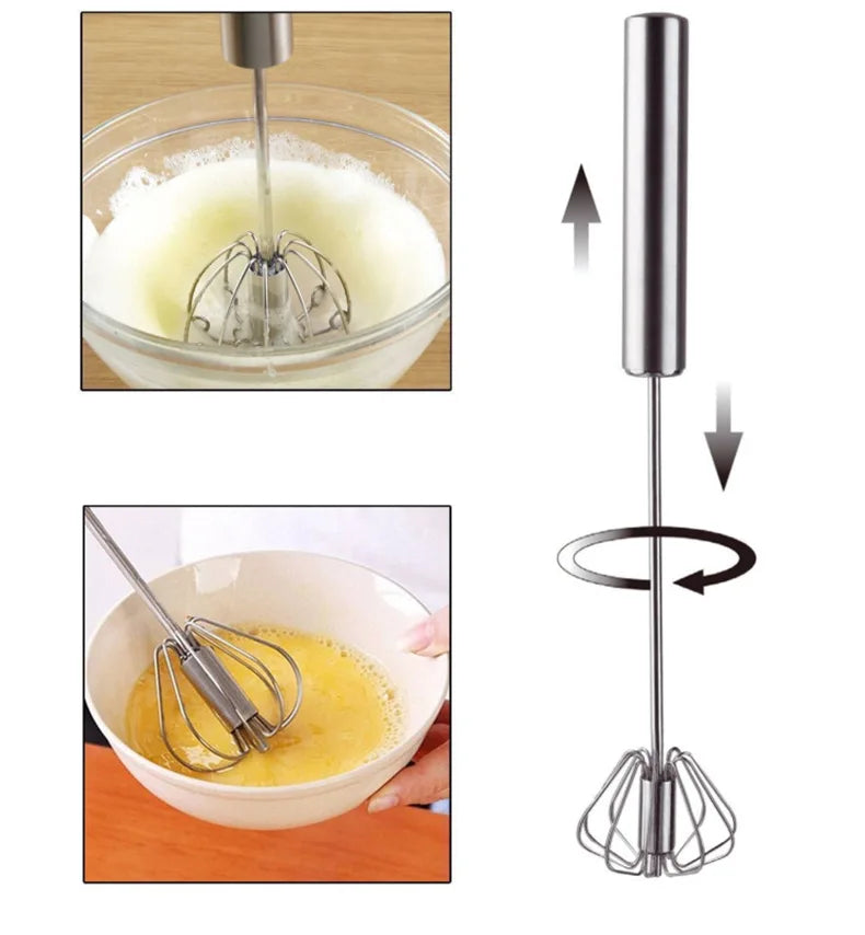 Stainless Steel Semi-Automatic Egg Beater