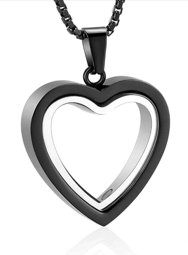 Heartfelt Remembrance: Stainless Steel Heart-Shaped Cremation Pendant