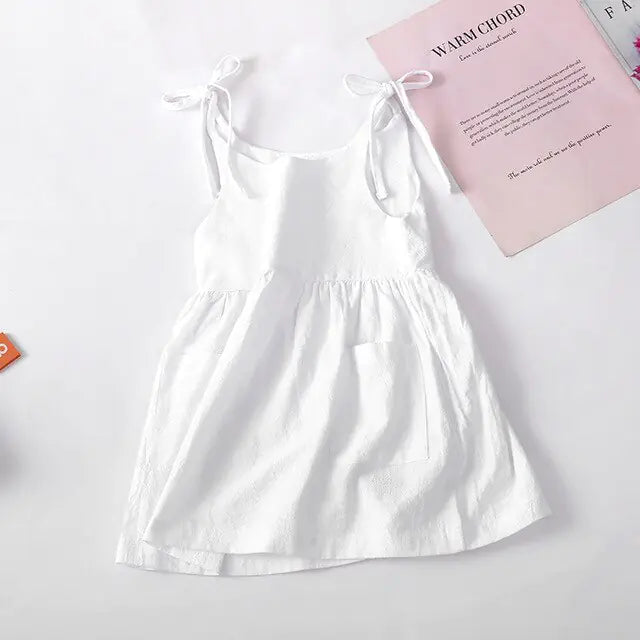 Sleeveless Cotton Toddler Girl Dress - The Next Door Neighbor 