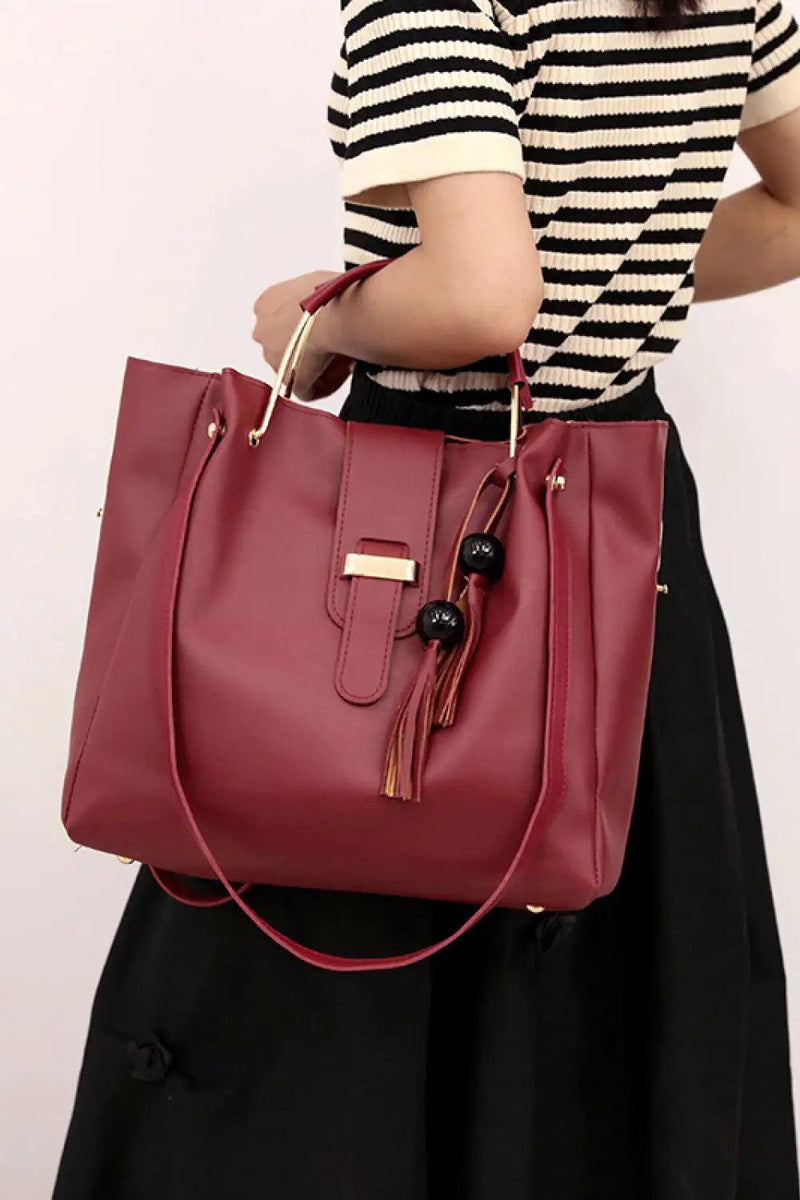 2-Piece PU Leather Bag Set - The Next Door Neighbor 