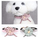 PU Leather Floral Collar for Pets