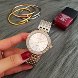 Woman's Luxury Rhinestone Silver Watch