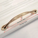 Champagne Gold Door Zinc Alloy Cabinet Handles