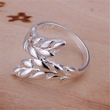 Retro Charm Feather Ring - Fashion Silver Jewelry