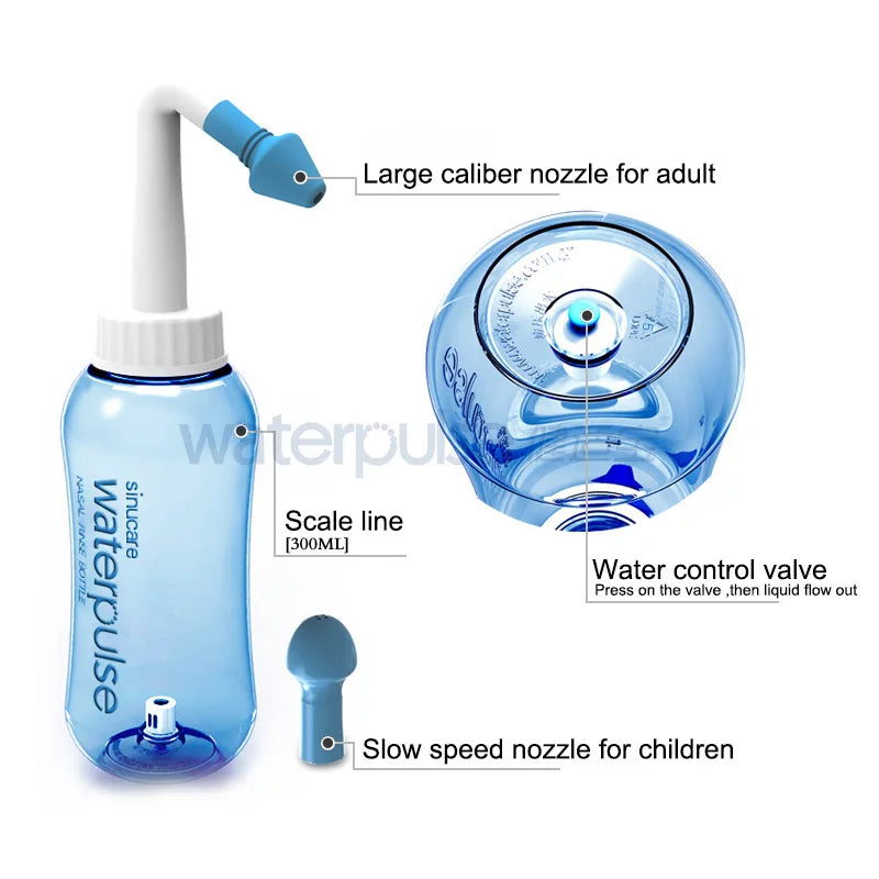 Nasal Irrigator: 300ml Nasal Rinse Bottle