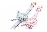 PU Leather Floral Collar for Pets