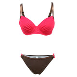 New Push Up Solid Bikini Swimwear - Brazilian Bikini Set